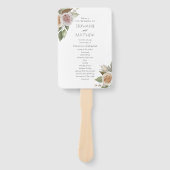 Éventail Dusty Peach Rose Floral Wedding Programme (Devant)