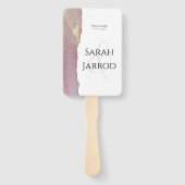 Éventail Dusty Pink Elegant Wedding Programme (Devant)