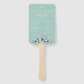 Éventail Dusty Purple Green Aquarelle Florale Programme (Dos)