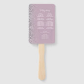 Éventail Dusty Purple Lilac Parties scintillant d'argent Pr (Dos)