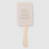 Éventail Dusty rose Carré programme de mariage Fans (Devant)