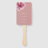 Éventail Dusty Rose Élégant programme de mariage floral (Devant)