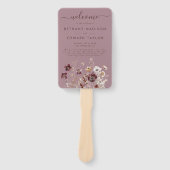 Éventail Dusty Rose Fleur sauvage programme de mariage (Devant)