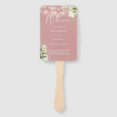 Éventail Dusty Rose Floral String programme de mariage (Devant)