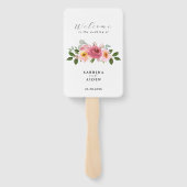 Éventail Dusty Rose | Mariage floral rose pâle (Dos)