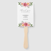 Éventail Dusty Rose | Mariage floral rose pâle (Devant)