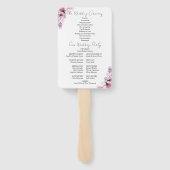 Éventail Dusty Rose Transparent Floral Wedding Programme (Dos)