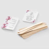 Éventail Dusty Rose Transparent Floral Wedding Programme (Non-assemblé)