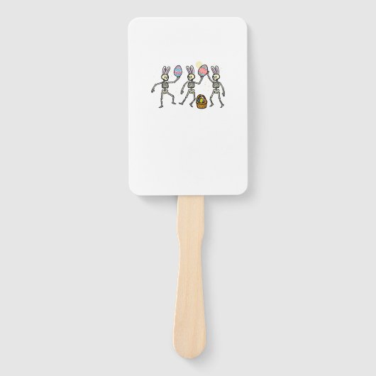 Éventail Easter Skeletons Dancing Eggs Funny Bones Men Wome (Devant)