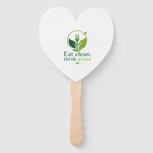 Éventail Eat clean, think green hand fan (Devant)