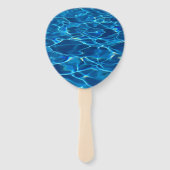 Éventail Eau de la piscine bleu foncé (Dos)