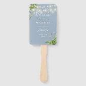 Éventail Éclairages à cordes vertes Dusty Blue Wedding Prog (Devant)