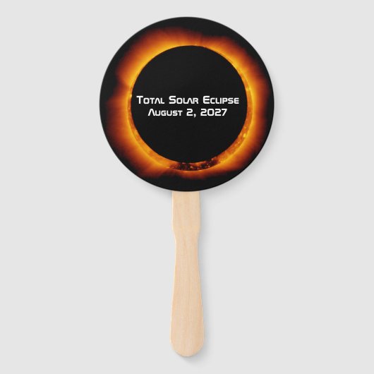 Éventail Éclipse solaire totale du siècle 2027 (Devant)