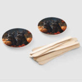 Éventail Écossais Terrier Chiot Automne Citrouille délice (Non-assemblé)