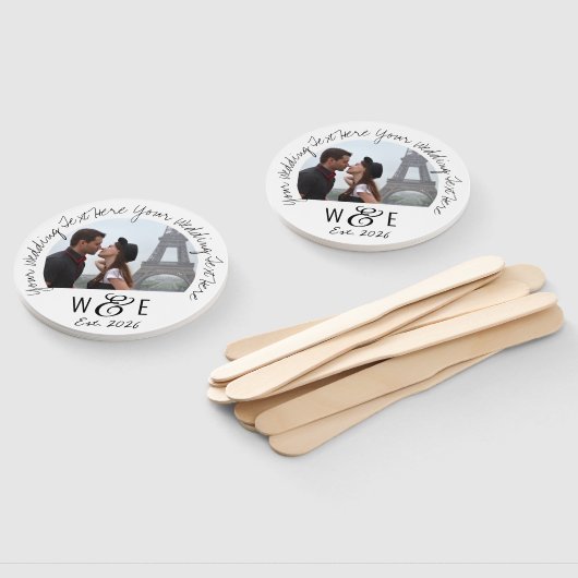 Éventail Écriture manuscrite personnalisée Texte Programme  (Non-assemblé)