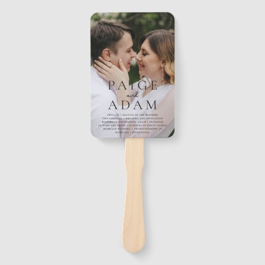 Éventail Editorial Photo Modern Wedding Program (Devant)