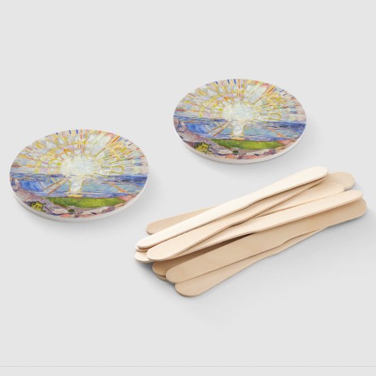 Éventail Edvard Munch - Le Soleil 1911 (Non-assemblé)