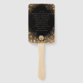 Éventail El Roi (noir/or) (Dos)