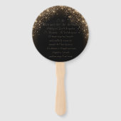 Éventail El Roi (pagaie noir/or) (Dos)