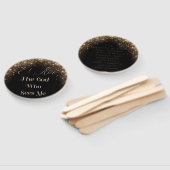 Éventail El Roi (pagaie noir/or) (Non-assemblé)