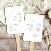 Éventail Élégance classique Script Monogramme Programme de 