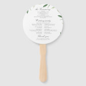 Éventail Élégance classique Script Programme de mariage ver (Dos)