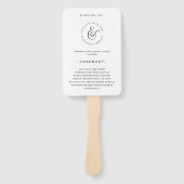 Éventail Élégance minimale Mariage noir et blanc simple (Devant)