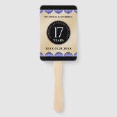 Éventail Élégant 17ème anniversaire de Mariage des obus (Dos)