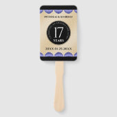 Éventail Élégant 17ème anniversaire de Mariage des obus (Devant)