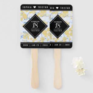 Éventail Élégant 18ème anniversaire de Mariage de porcelain