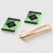 Éventail Élégant 20e anniversaire de Mariage d'émeraude (Non-assemblé)