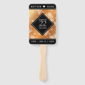 Éventail Élégant 22e anniversaire de Mariage de cuivre (Devant)