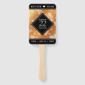 Éventail Élégant 22e anniversaire de Mariage de cuivre (Dos)