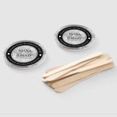 Éventail Élégant 25e anniversaire de Mariage d'argent (Non-assemblé)