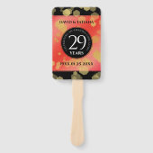 Éventail Élégant 29e anniversaire du Mariage Garnet (Devant)