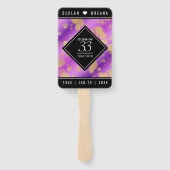 Éventail Élégant 33e anniversaire du Mariage Améthyste (Dos)