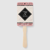 Éventail Élégant 37e anniversaire du Mariage Alabaster (Dos)