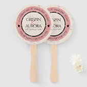 Éventail Élégant 37e anniversaire du Mariage Alabaster (Devant et derrière)