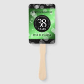 Éventail Élégant 38e anniversaire du Mariage Emeraude (Devant)