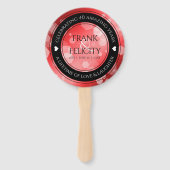 Éventail Élégant 40ème 80ème anniversaire de Ruby Mariage (Devant)