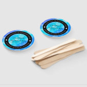 Éventail Élégant 41ème anniversaire Mariage de Topaz Bleu (Non-assemblé)