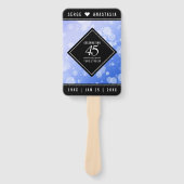 Éventail Élégant 45e anniversaire de Mariage Sapphire (Devant)