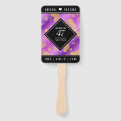 Éventail Élégant 47e anniversaire du Mariage Améthyste (Devant)