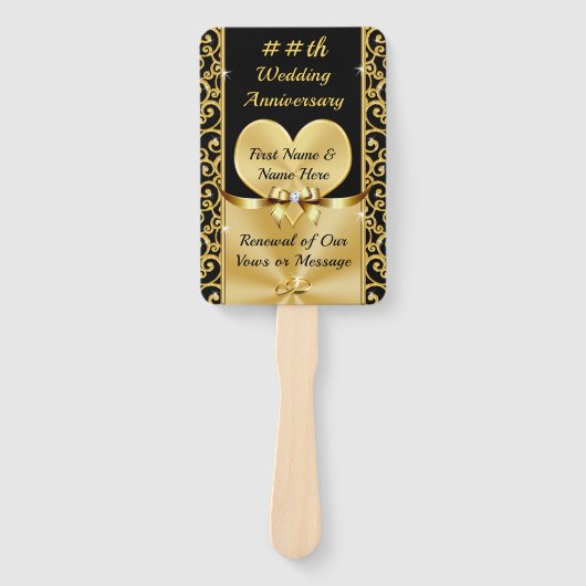 Éventail Élégant, 50e anniversaire de Mariage programme de  (Devant)