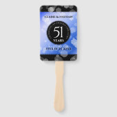 Éventail Élégant 51e anniversaire de Mariage Sapphire (Devant)