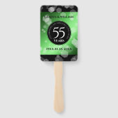 Éventail Élégant 55e anniversaire de Mariage d'émeraude (Dos)