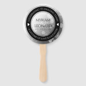 Éventail Élégant 70e anniversaire de Mariage Platinum (Devant)