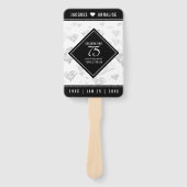 Éventail Élégant 75e anniversaire de Mariage de diamant (Devant)