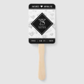 Éventail Élégant 75e anniversaire de Mariage de diamant (Dos)