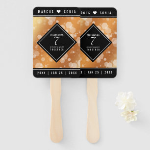 Éventail Élégant 7ème anniversaire de Mariage de cuivre